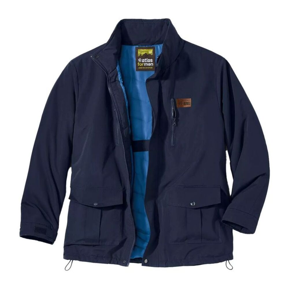 Atlas For Men Mens Multi Pocket Water Repellent Parka / Navy